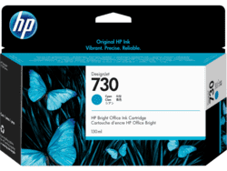 HP blæk No 730 130 ml. Cyan blæk til HP DesignJet T1600 og T2600