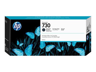 HP blæk No 730 300 ml. Matsort blæk til HP DesignJet T1600 og T2600