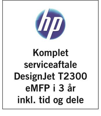 Serviceaftale på hp DesignJet T2500 eMFP i 3 år